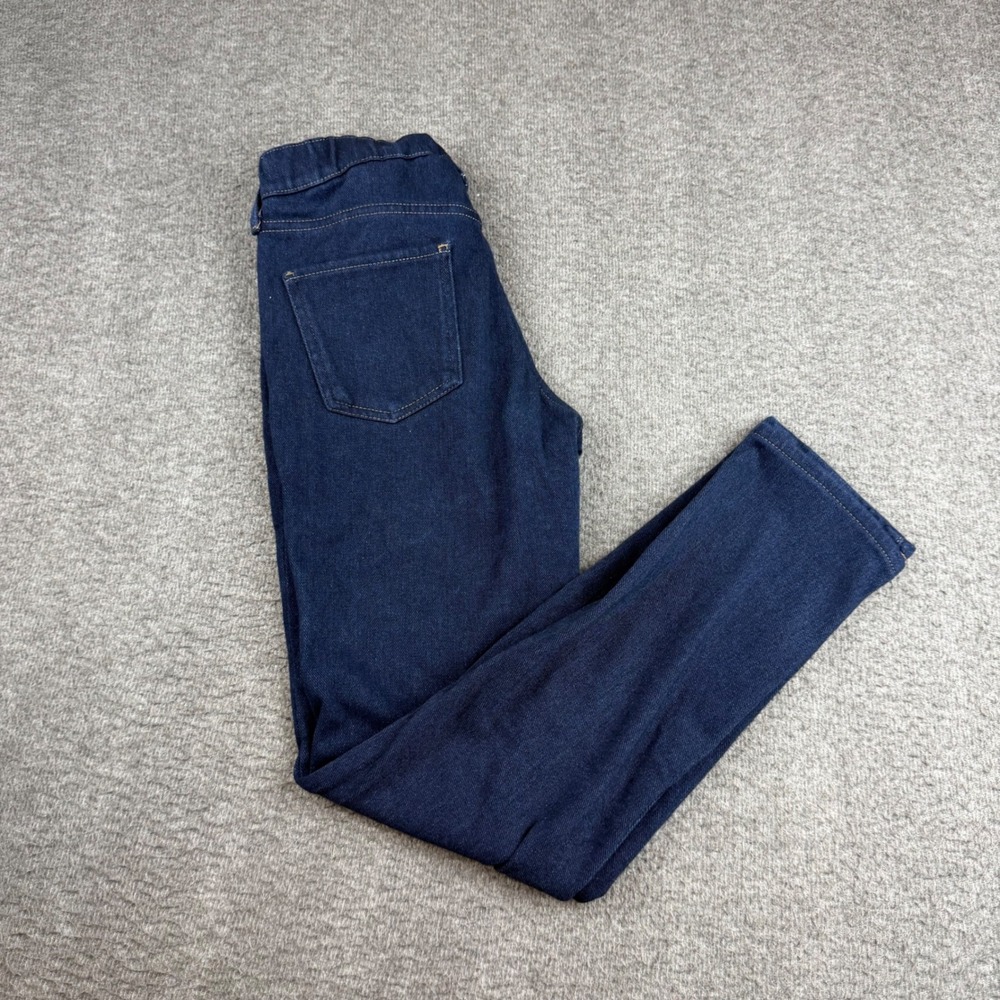 Uniqlo Heattech Jeggings Kids 150 Dark Indigo Blue Slim Thermal Stretch Pants